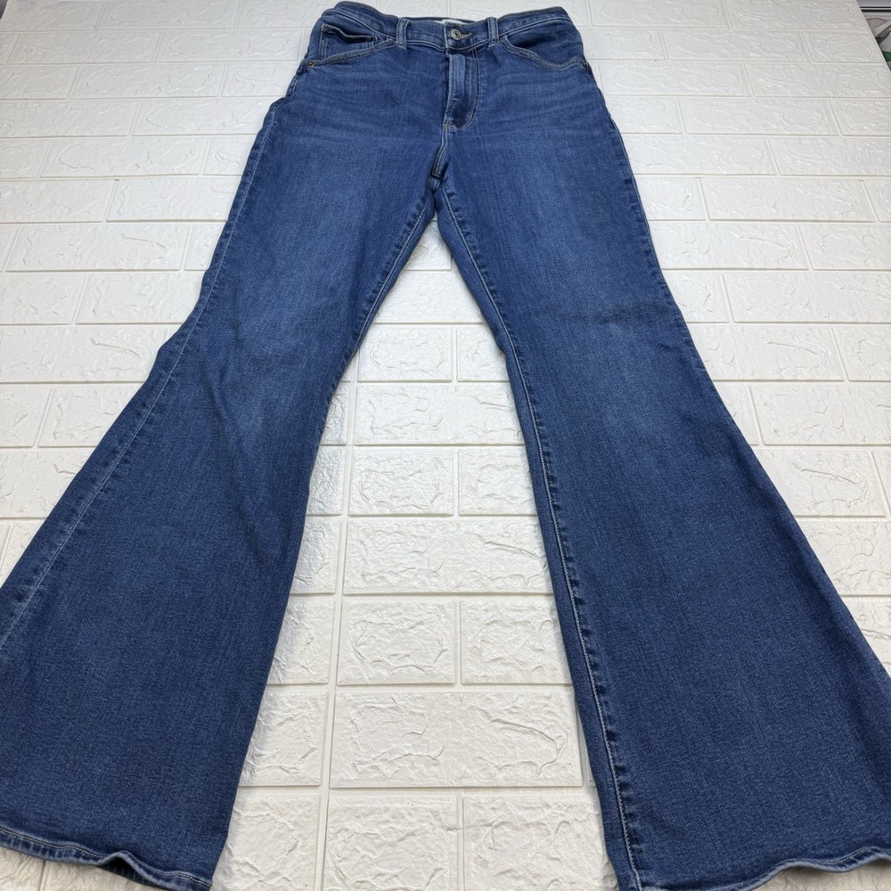 Abercrombie & Fitch The Flare Ultra High Rise Jeans Curve Love Blue 28/6 Flare